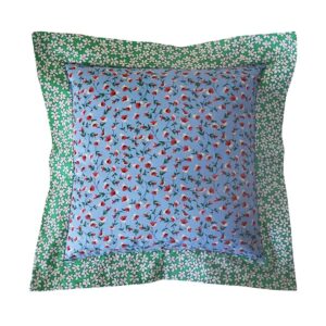 DEPLUSBELLE Housse à volant plat, deux couleurs contrastantes, une prairie fleurie chez vous!