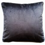 DEPLUSBELLE housse de coussin chocolat marron avec passepoil blanc cassé 40x40 cm!