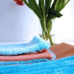 DEPLUSBELLE housse de coussin en fause fourrure bleue azure et néoprène corail! Sur mesure possible!