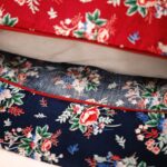 DEPLUSBELLE housse de coussin à volant avec zip invisible, 45x45 cm et couleurs contrastants. Panier souple reversible assortis est disponible sur le site www.deplusbelle.com!