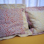 DEPLUSBELLE housse de coussin en coton avec volant large plat de 7cm!