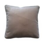 DEPLUSBELLE housse de coussin en velours beige avec passepoil blanc cassé 40x40 cm!