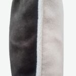 DEPLUSBELLE housse de velours chocolat beige avec passepoil blanc casse 40x40 cm!