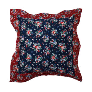 housse-de-coussin-coton-rouge-bleu-petites-roses-45×45-100