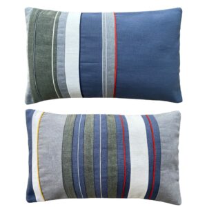 Lot 2 housses coussin chic pour bateau ou jardin